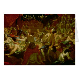 Cartão O banquete do Belshazzar