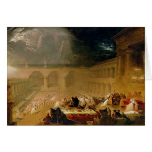 Cartão O banquete do Belshazzar (óleo em canvas)