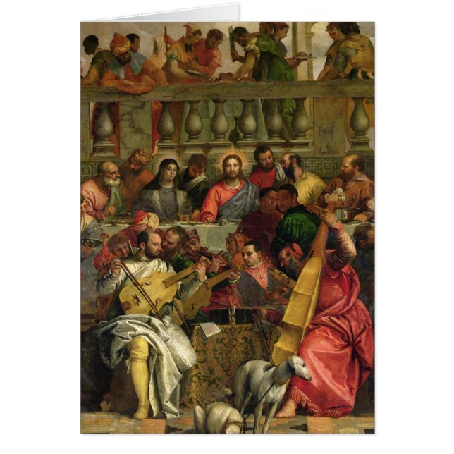 Cartão O banquete do casamento em Cana (Frente)