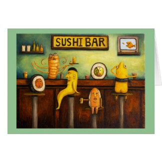 Cartão O bar de sushi
