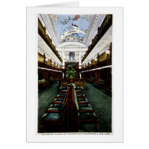 Cartão O bar grande do grande navio Seeandbee, C&B