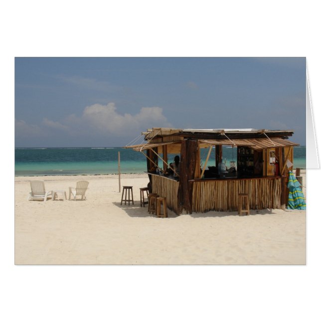 Cartão O bar perfeito da praia (Frente Horizontal)