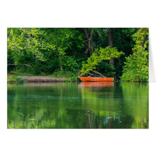 Cartão O Barco Laranja (Frente horizontal)