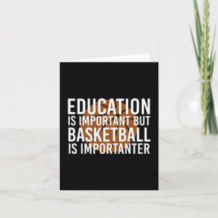 Cartão O basquete é importante para os presentes de basq