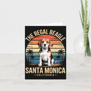 Cartão O beagle régio santa monica califórnia retrô