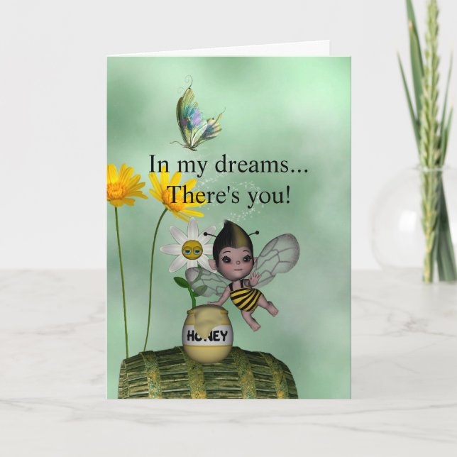 Cartão O bebê adorável bonito Bumble o mel da abelha (Frente)