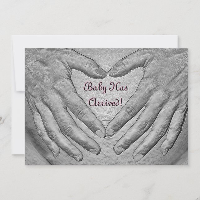 Cartão O Bebê Chegou (Frente)