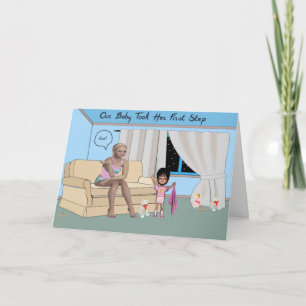 Cartão O Bebê Deu O Primeiro Passo