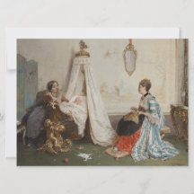 O bebê está dormindo (por Gerolamo Induno)