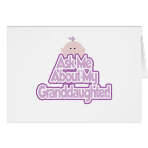 Cartão O bebé inquire sobre meu camiseta da neta