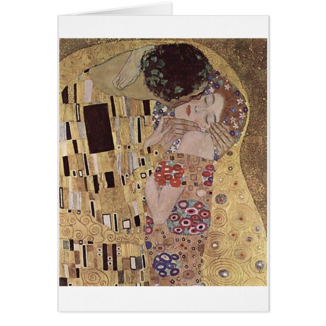 Cartão O beijo de Kilmt "" (Frente)