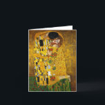 Cartão O beijo por Gustavo Klimt<br><div class="desc">O beijo por Gustavo Klimt em um notecard!</div>