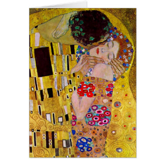Cartão O beijo por Gustavo Klimt