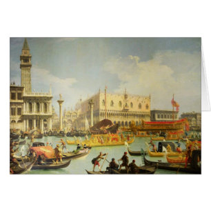 Cartão O Betrothal do Doge Venetian ao Adriático