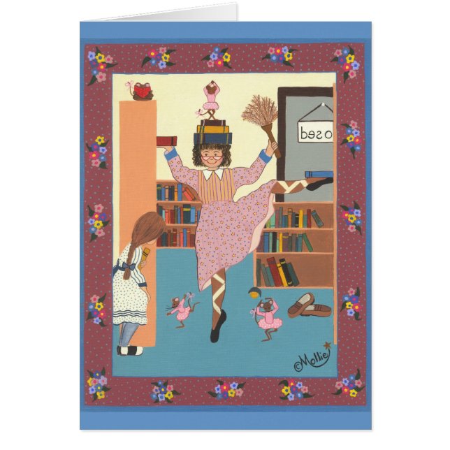 Cartão O bibliotecário da dança (Frente)