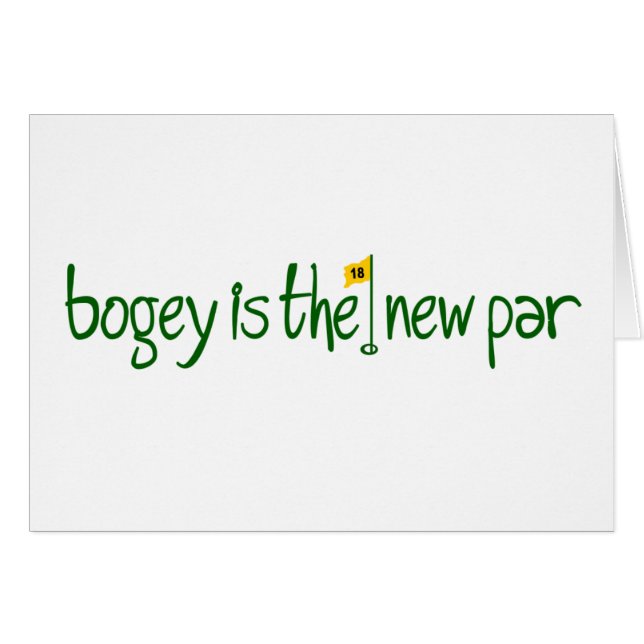Cartão O Bogey é a paridade nova (Frente Horizontal)