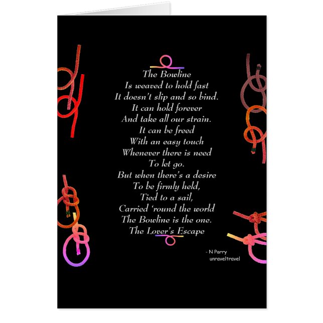 Cartão O Bowline - o escape do amante (Frente)