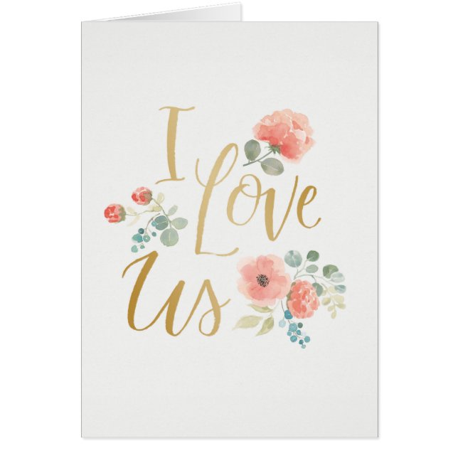 Cartão O branco de florescência | I do prazer ama-nos (Frente)