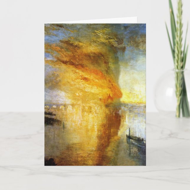 Cartão O Burning das Casas dos Lordes e das terras comuns (Frente)