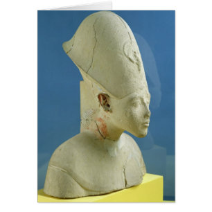 Cartão O busto de Amenophis IV de diz EL-Amarna