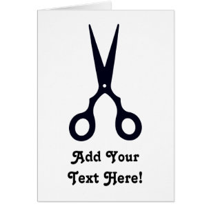 Cartão O cabelo simples preto Scissors