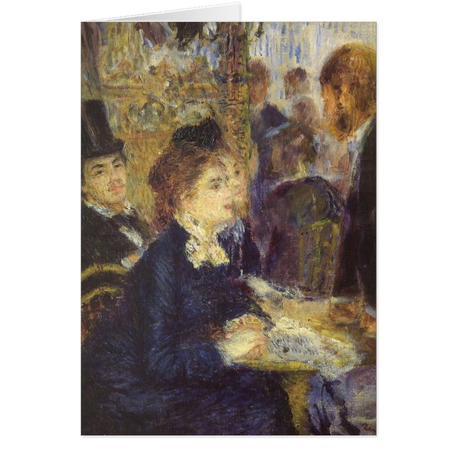 Cartão O café de Pierre Renoir, Impressionismo Vintage (Frente)