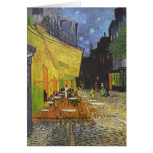 Cartão O Café Terrace à Noite por Van Gogh