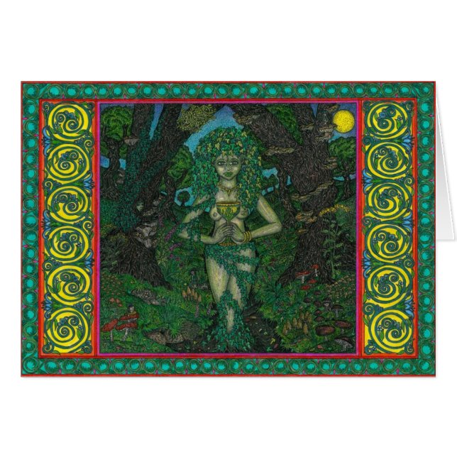 Cartão O cálice dos dríades (Frente Horizontal)