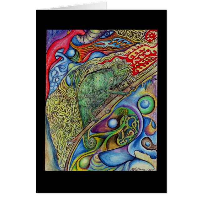 Cartão O camaleão místico (Frente)