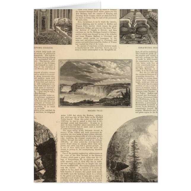 Cartão O caminho de ferro Erie (Frente)