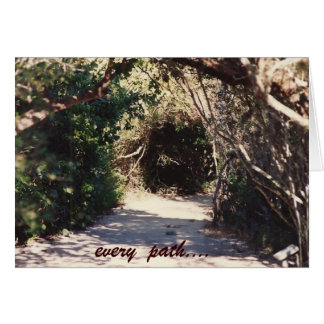 Cartão o caminho... pelo salgueiro de paz.