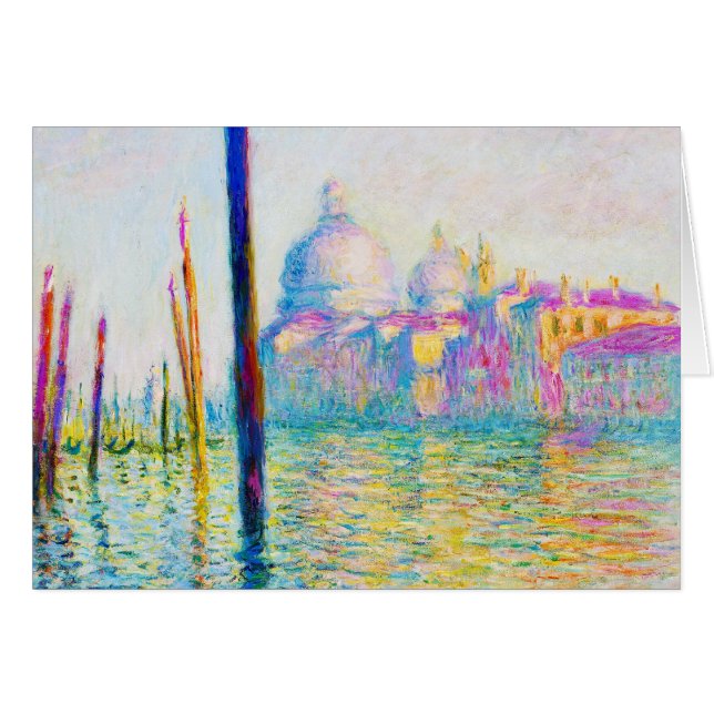 Cartão O canal grande em Veneza Claude Monet (Frente horizontal)