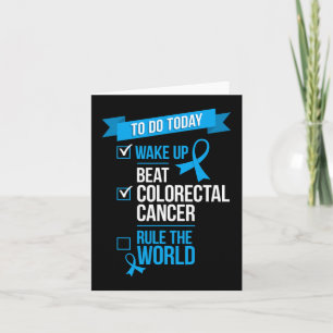Cartão O Cancer Colortal do acordar Bater no Mundo
