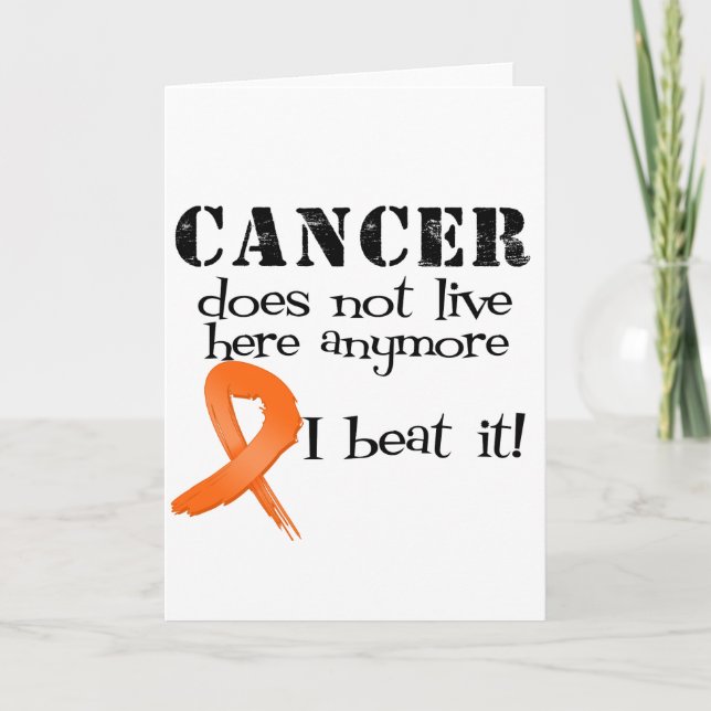 Cartão O cancer da leucemia não vive aqui Anymore (Frente)
