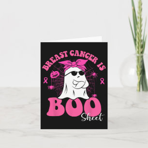 Cartão O Cancer Da Mama É A Folha De Boo Sensibilização D