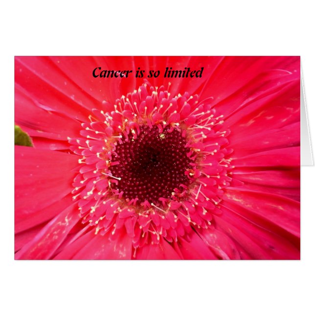 Cartão O cancer é tão limitado (Frente Horizontal)