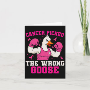 Cartão O cancer Escolheu O Cancer Da Mama Engraçado Errad