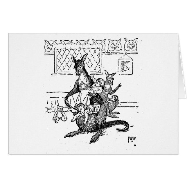 Cartão O canguru materno (Frente Horizontal)