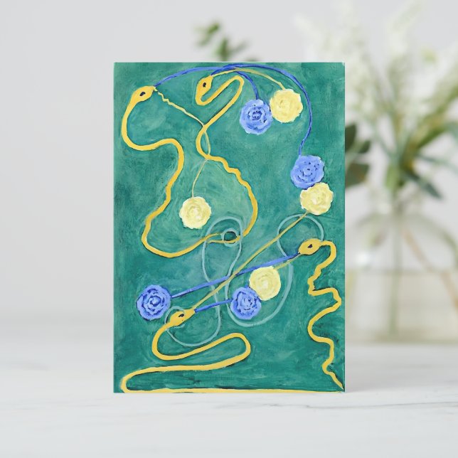 Cartão O Caos Primordial de Hilma af Klint (Em pé/Frente)