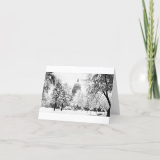 Cartão O Capitólio de Idaho sob a neve