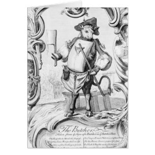 Cartão O carniceiro, publicado 1746