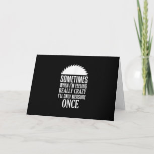 Cartão O Carpinteiro Engraçado Viu Medida Uma Vez