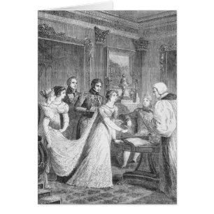 Cartão O casamento da princesa Charlotte de