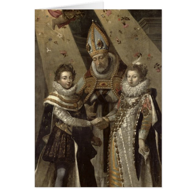 Cartão O casamento de Louis XIII (Frente)