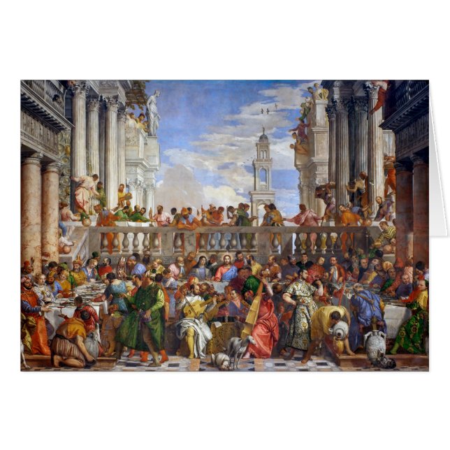 Cartão O Casamento em Cana | Paolo Veronese | (Frente Horizontal)