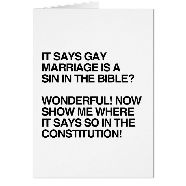 CARTÃO O CASAMENTO GAY É UM PECADO NA BÍBLIA (Frente)