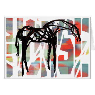 Cartão O cavalo abstrato