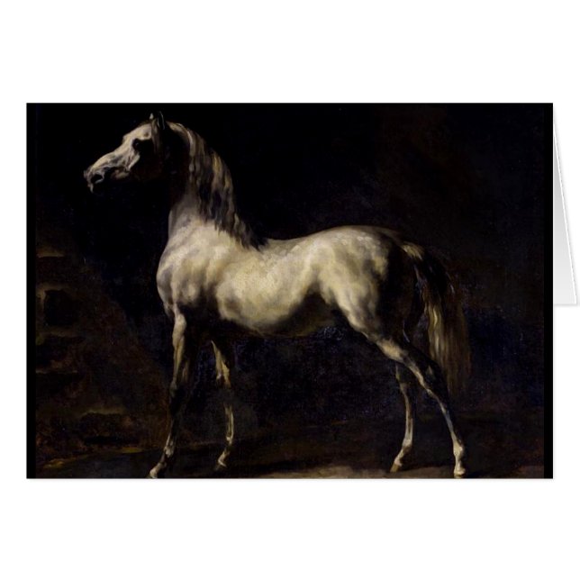 Cartão O cavalo do vintage (Frente Horizontal)