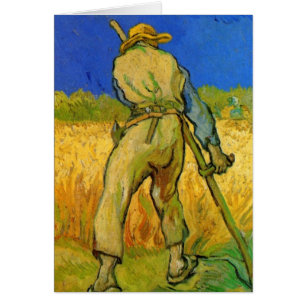 Cartão O Ceifeiro (após Millet) por Vincent van Gogh