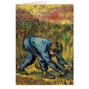 Cartão O Ceifeiro com Foice por Vincent van Gogh
